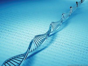 DNA strand with code