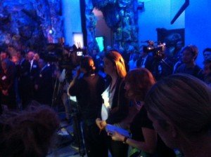 Reporters covering the announcement at the Auckland Museum