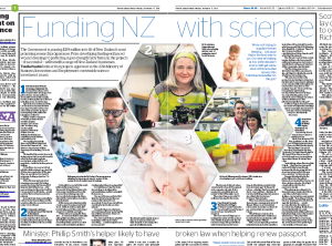 Two-page spread in today's New Zealand Herald