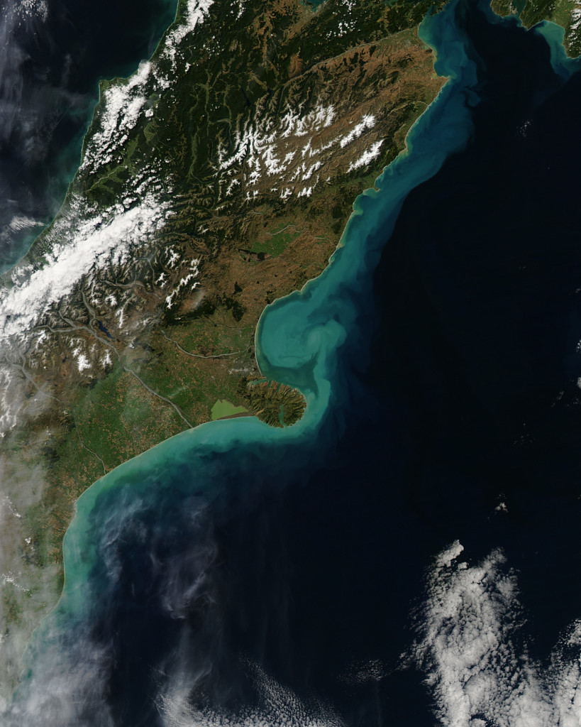 Coastal flooding in March 2014. Credit NASA