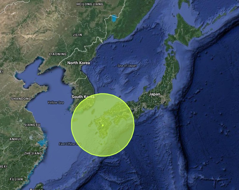 Location of the quake. Via Japan Quake Map.