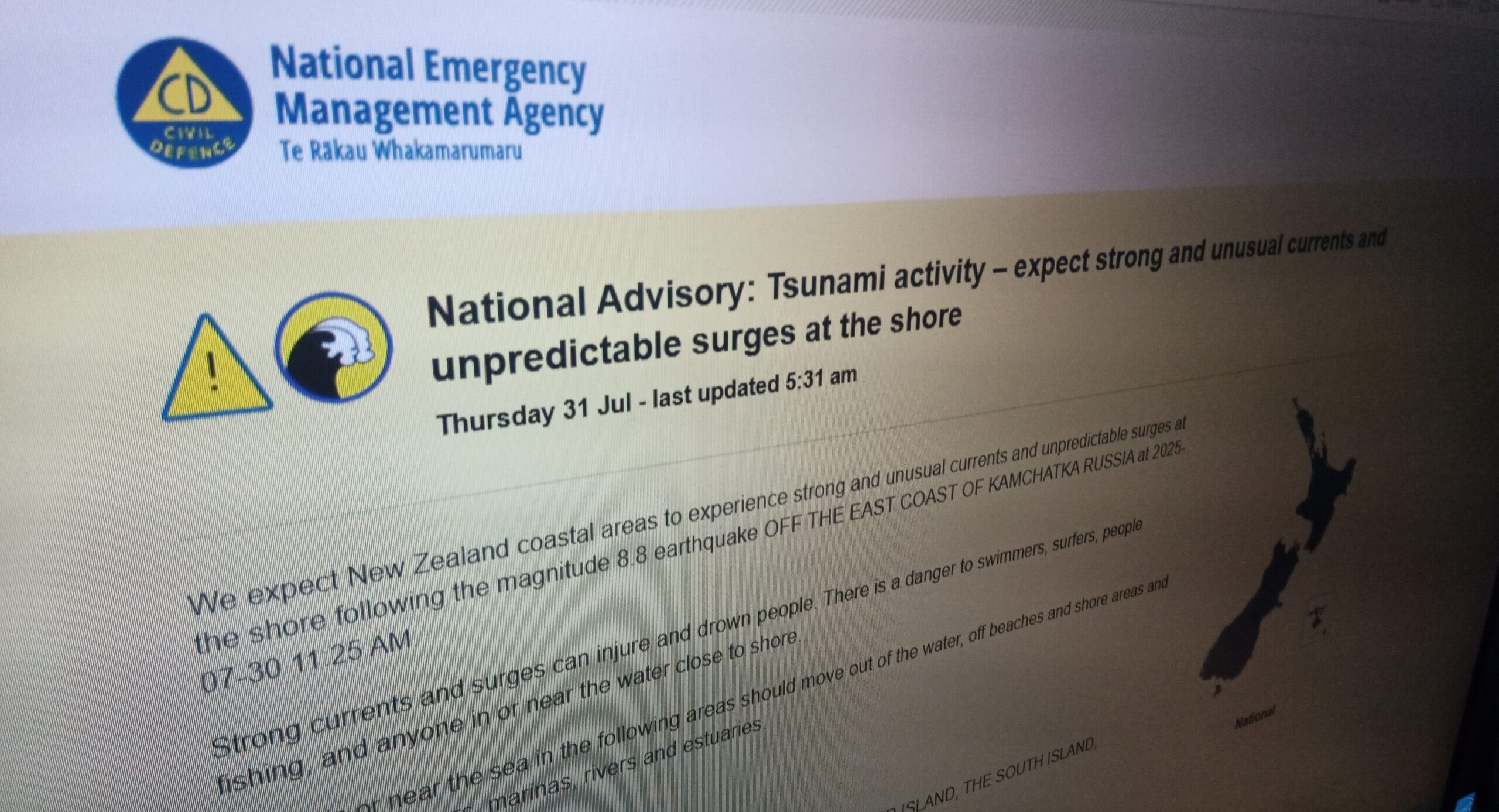 NZ’s early morning tsunami alerts – Expert Reaction